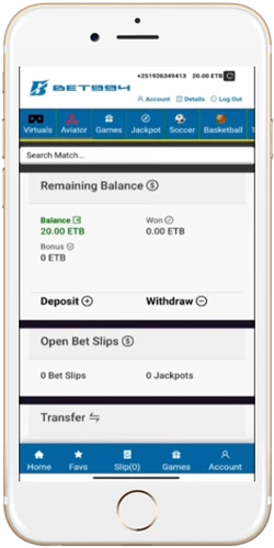 Bet994 Ethiopia mobile app screen